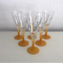 6x Champagne glasses - orange stand